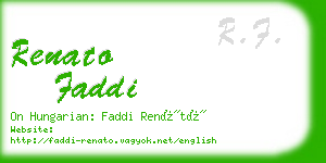 renato faddi business card